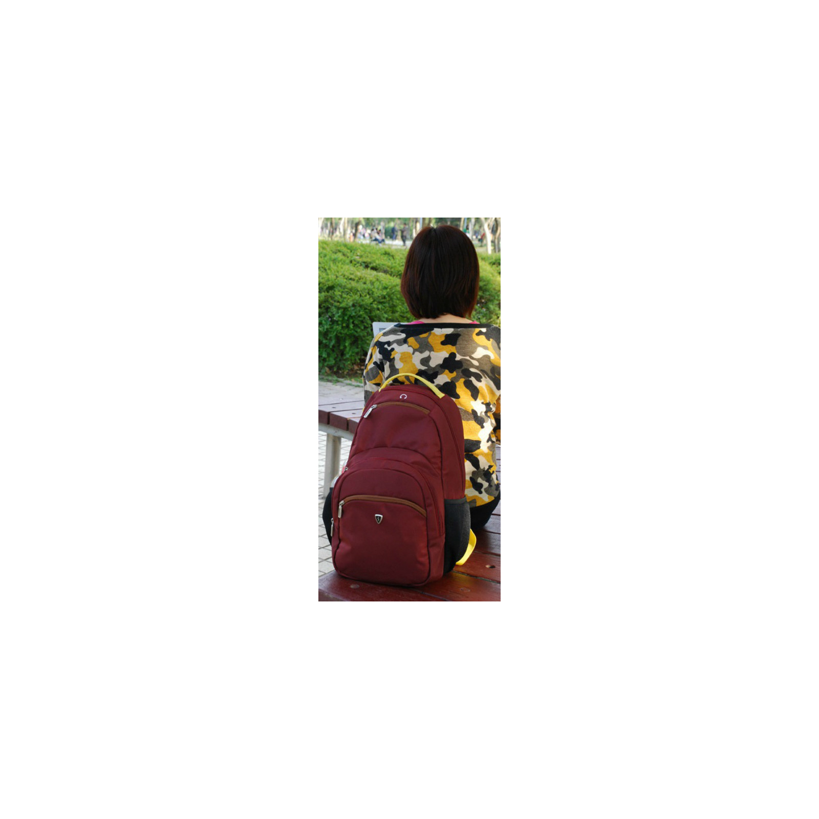 Рюкзак для ноутбука Sumdex 16" PON-391 burgundy-yellow (PON-391OR) изображение 5