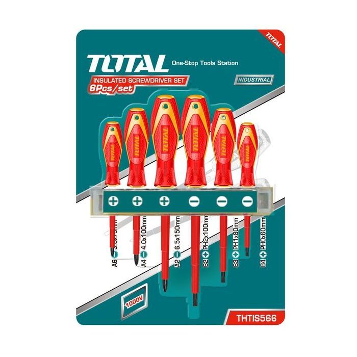 Набір інструментів Total отверток электрика Sl, Ph, 6шт. (THTIS566)