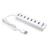 Концентратор Vinga 6xUSB2.0 + card-reader with switch 0.8m (VCP2H6USBCRSWWH) зображення 2
