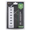 Концентратор Vinga 6xUSB2.0 + card-reader with switch 0.8m (VCP2H6USBCRSWWH) зображення 3