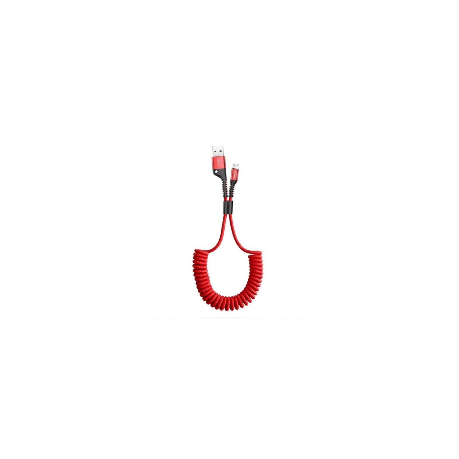 Дата кабель USB 2.0 AM to Lightning 1.0m Fish eye Spring 2A black Baseus (CALSR-01)