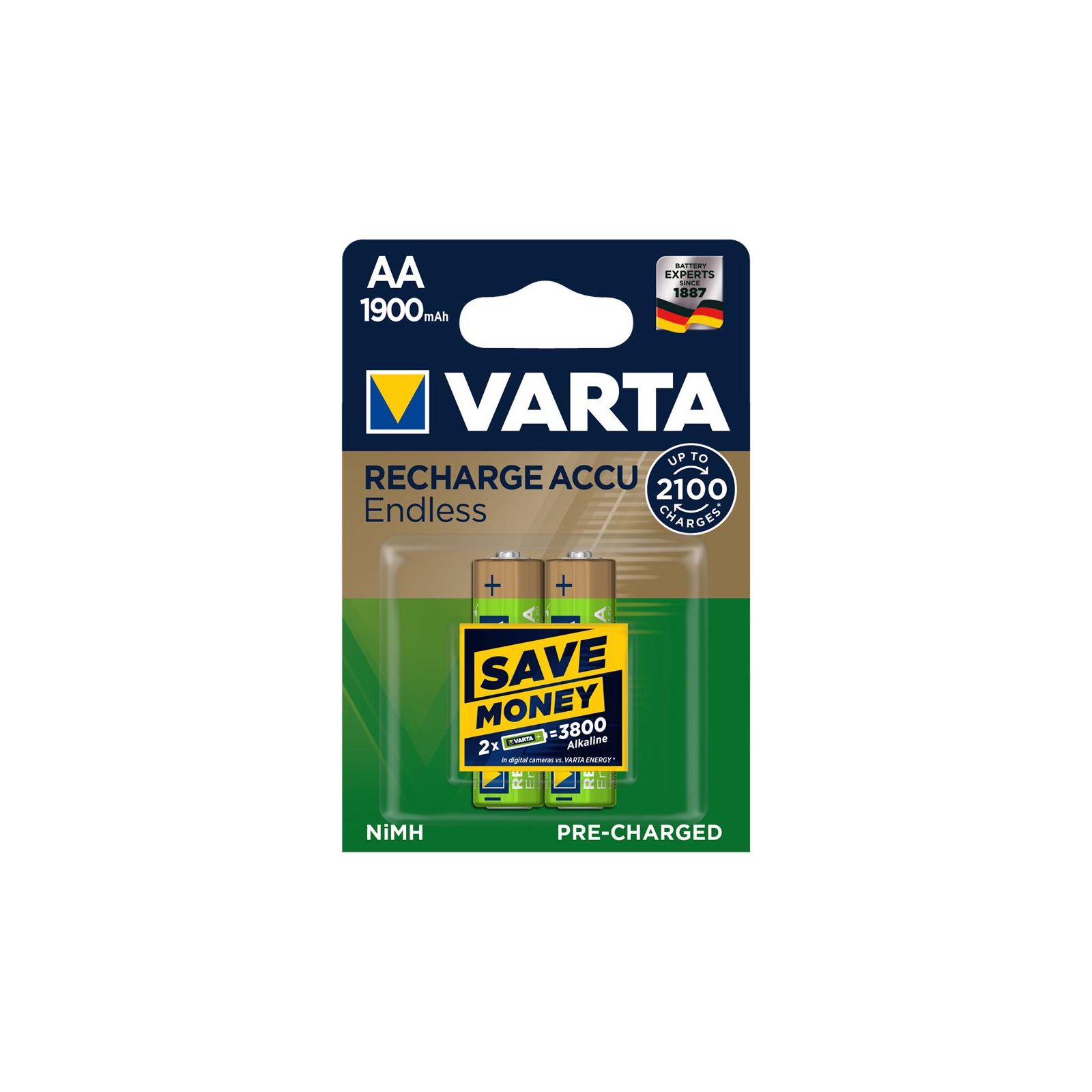 Аккумулятор Varta AA Rechargeable Accu 1900mAh * 2 (56676101402)