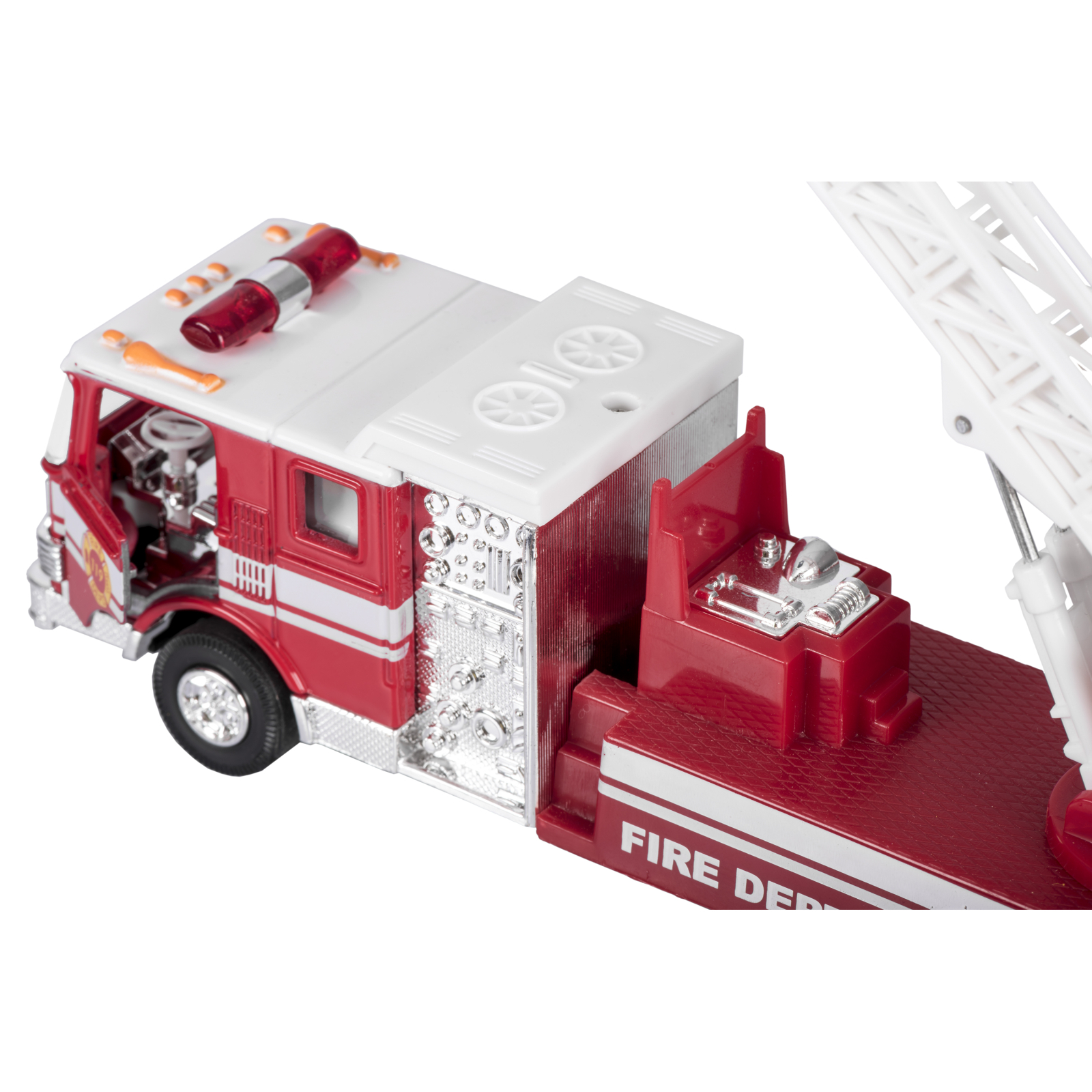 Машина Goki металлическая Пожарная машина лестница красная (12115G-2) изображение 3