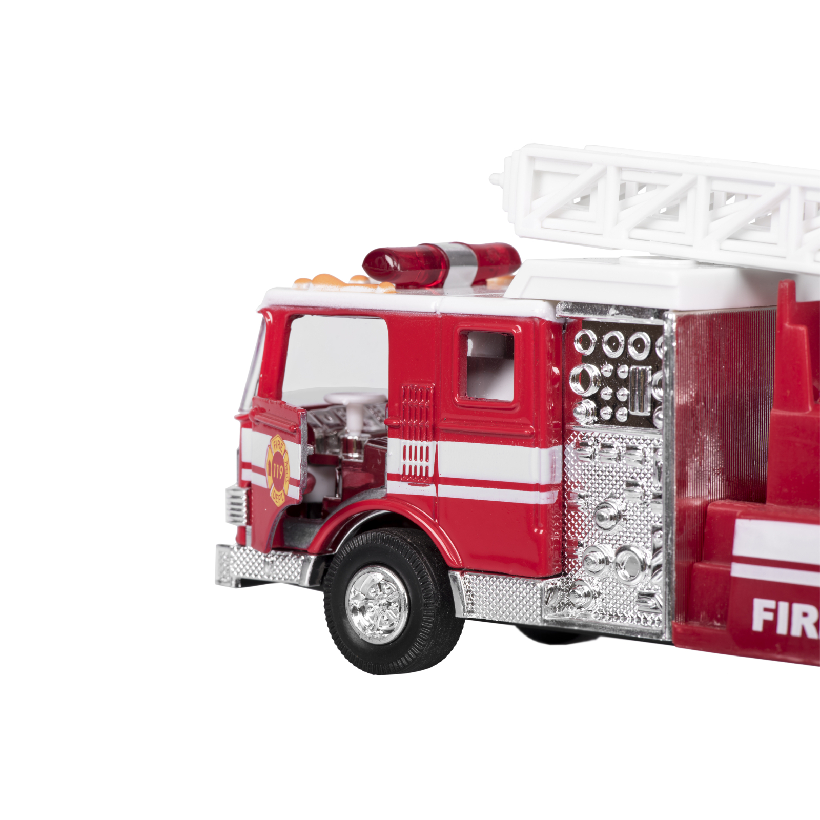 Машина Goki металлическая Пожарная машина лестница красная (12115G-2) изображение 4