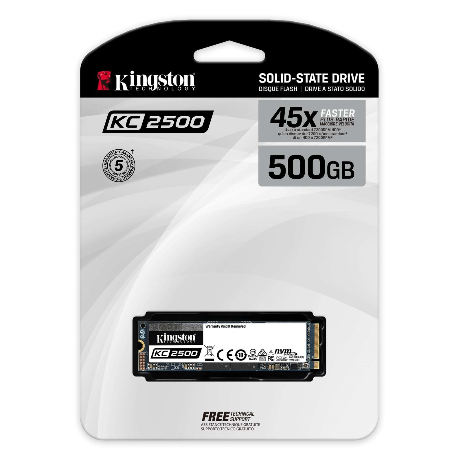 Накопичувач SSD M.2 2280 500GB Kingston (SKC2500M8/500G) зображення 2