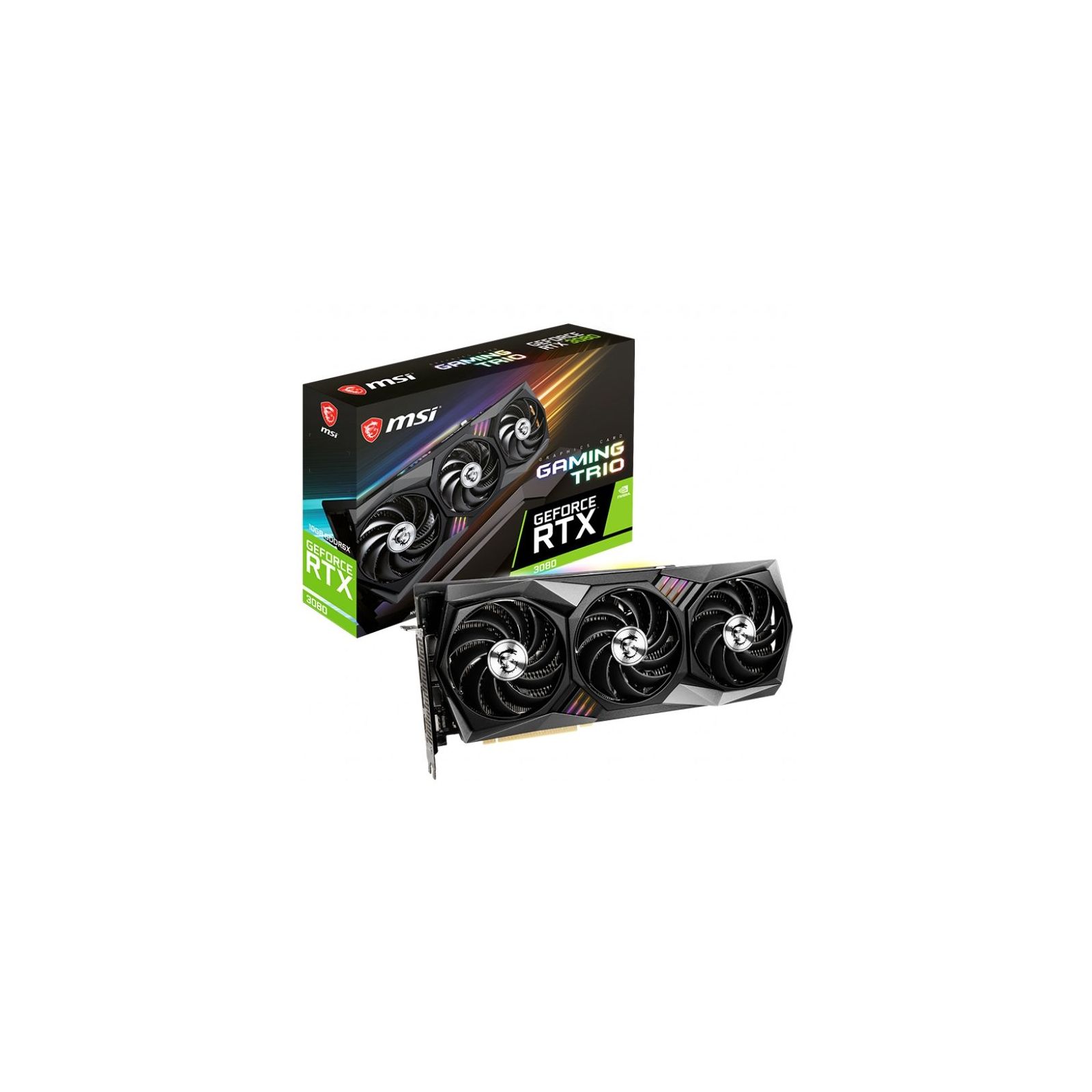 訳あり　MSI GeForce RTX3080 Gaming Trio 10G Видеокарта MSI PCI-Ex GeForce RTX 3080 Gaming Z Trio 10G LHR