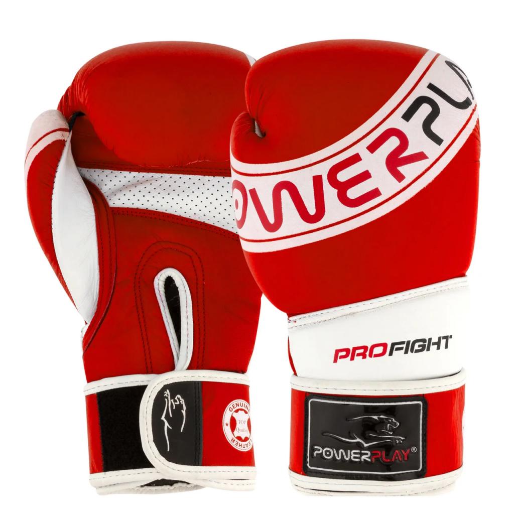 Боксерські рукавички PowerPlay 3023A 10oz Red/White (PP_3023A_10oz_Red-White) зображення 3