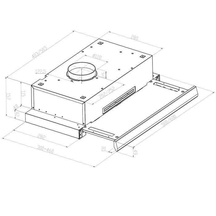 Вытяжка кухонная Pyramida TLX1-50 BL изображение 11