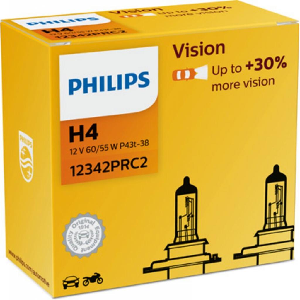 Автолампа Philips галогенова 60/55W (12342 PR C2) изображение 2