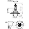 Автолампа Philips галогенова 60/55W (12342 PR C2) изображение 3