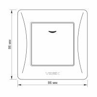 Вимикач Videx BINERA 1кл з підсвічуванням срібний (VF-BNSW1L-SS) зображення 5