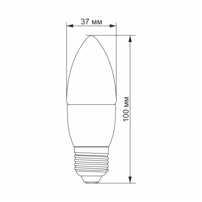 Лампочка Videx LED C37e 7W E27 3000K 220V (VL-C37e-07273) зображення 3