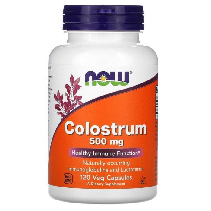 Витамин Now Foods Молозиво, 500 мг, Colostrum, 120 вегетарианских капсул (NOW-03216)
