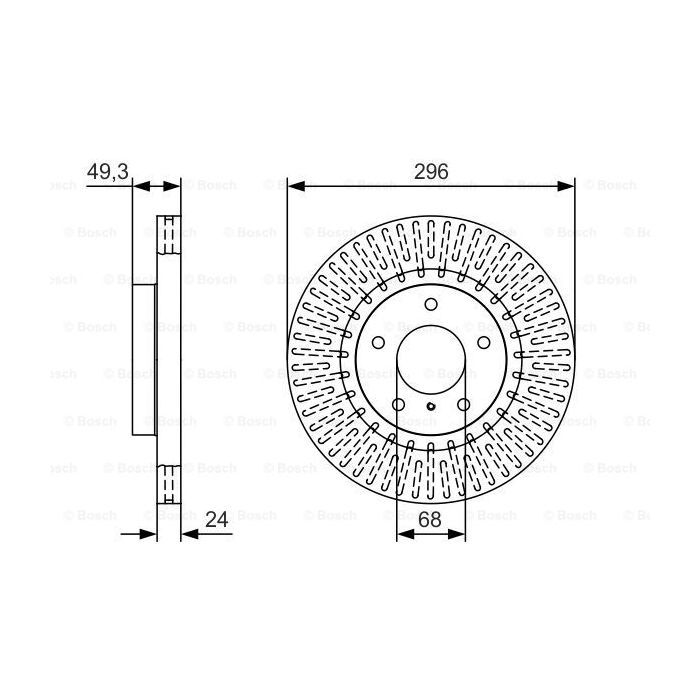 Тормозной диск Bosch 0 986 479 T44