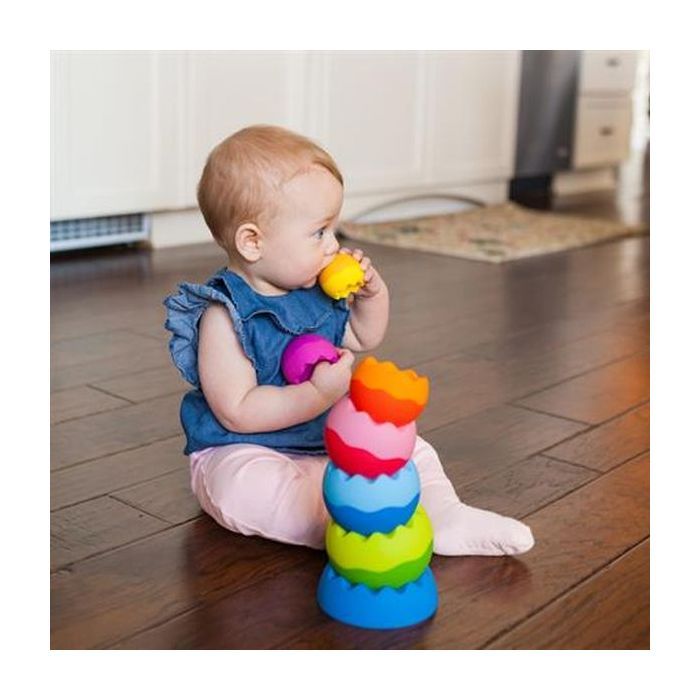 Розвиваюча іграшка Fat Brain Toys Пірамідка-балансир Tobbles Neo (F070ML) зображення 5