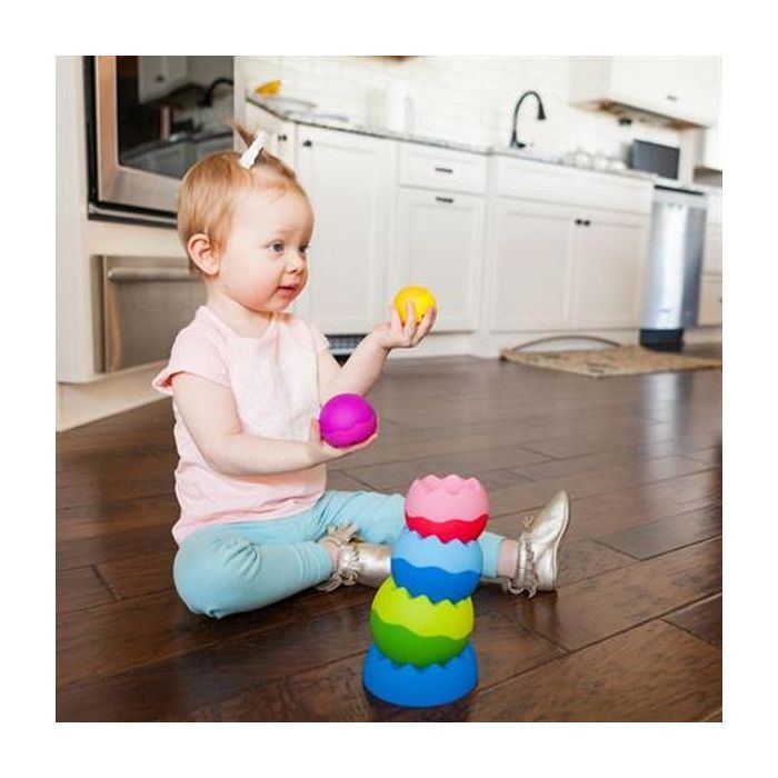 Розвиваюча іграшка Fat Brain Toys Пірамідка-балансир Tobbles Neo (F070ML) зображення 6