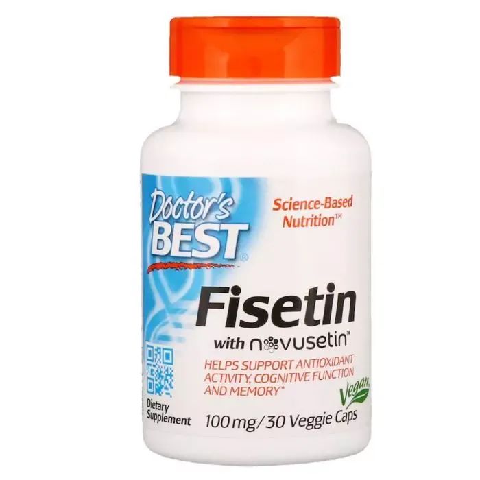 Антиоксидант Doctor's Best Поддержка Мозга, Фисетин, Fisetin with Novusetin, 100 мг, 3 (DRB-00227)
