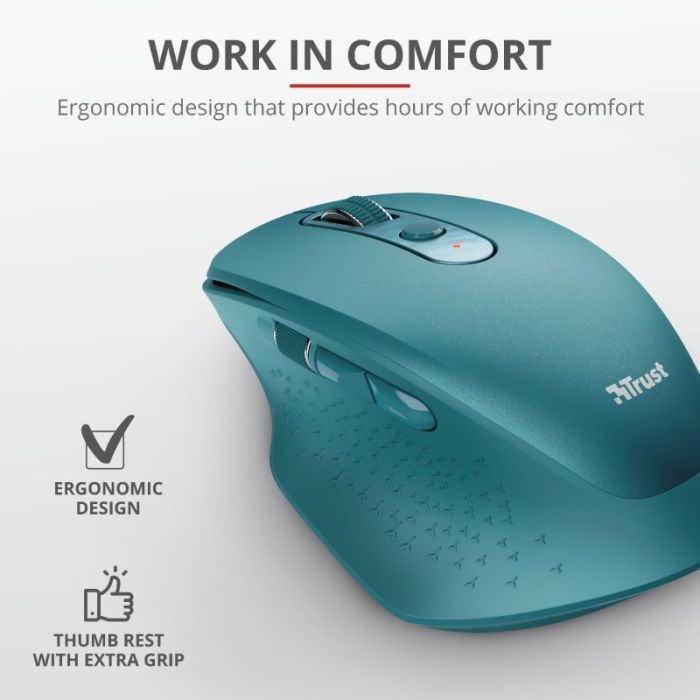 Мышка Trust Ozaa Rechargeable Wireless Blue (24034) изображение 12