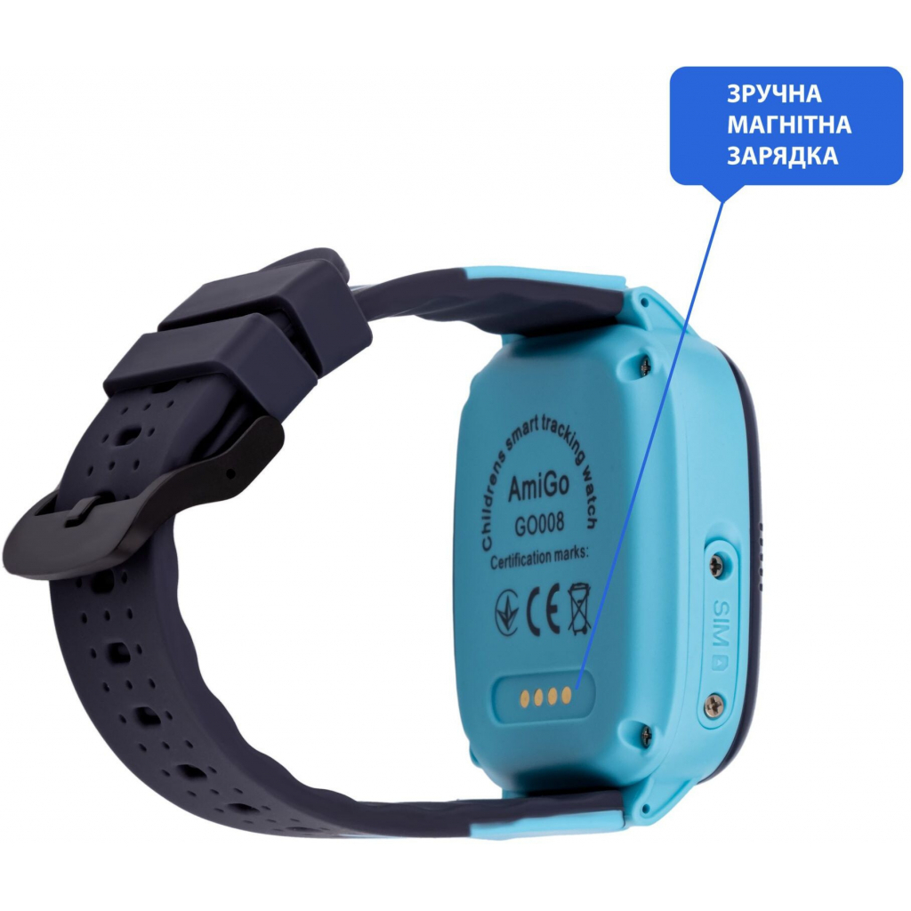 Смарт-годинник Amigo GO008 MILKY GPS WIFI Blue (873292) зображення 2