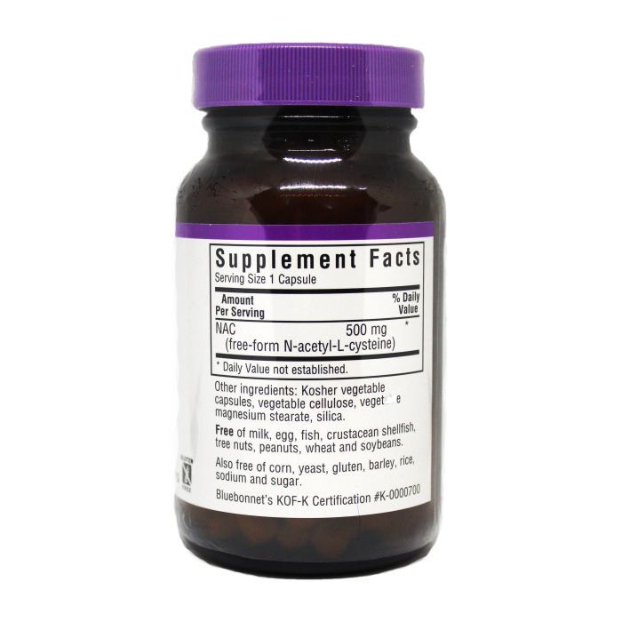 Аминокислота Bluebonnet Nutrition NAC (N-Ацетил-L-Цистеин) 500мг, 60 гелевых капсул (BLB0064) изображение 2