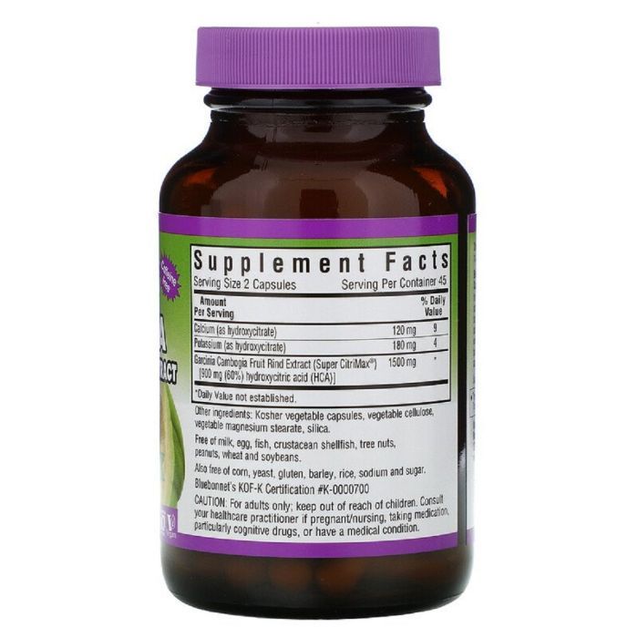 Трави Bluebonnet Nutrition Екстракт фрукти Гарциния Камбоджійська, Super Fruit, 90 веге (BLB1192) зображення 2