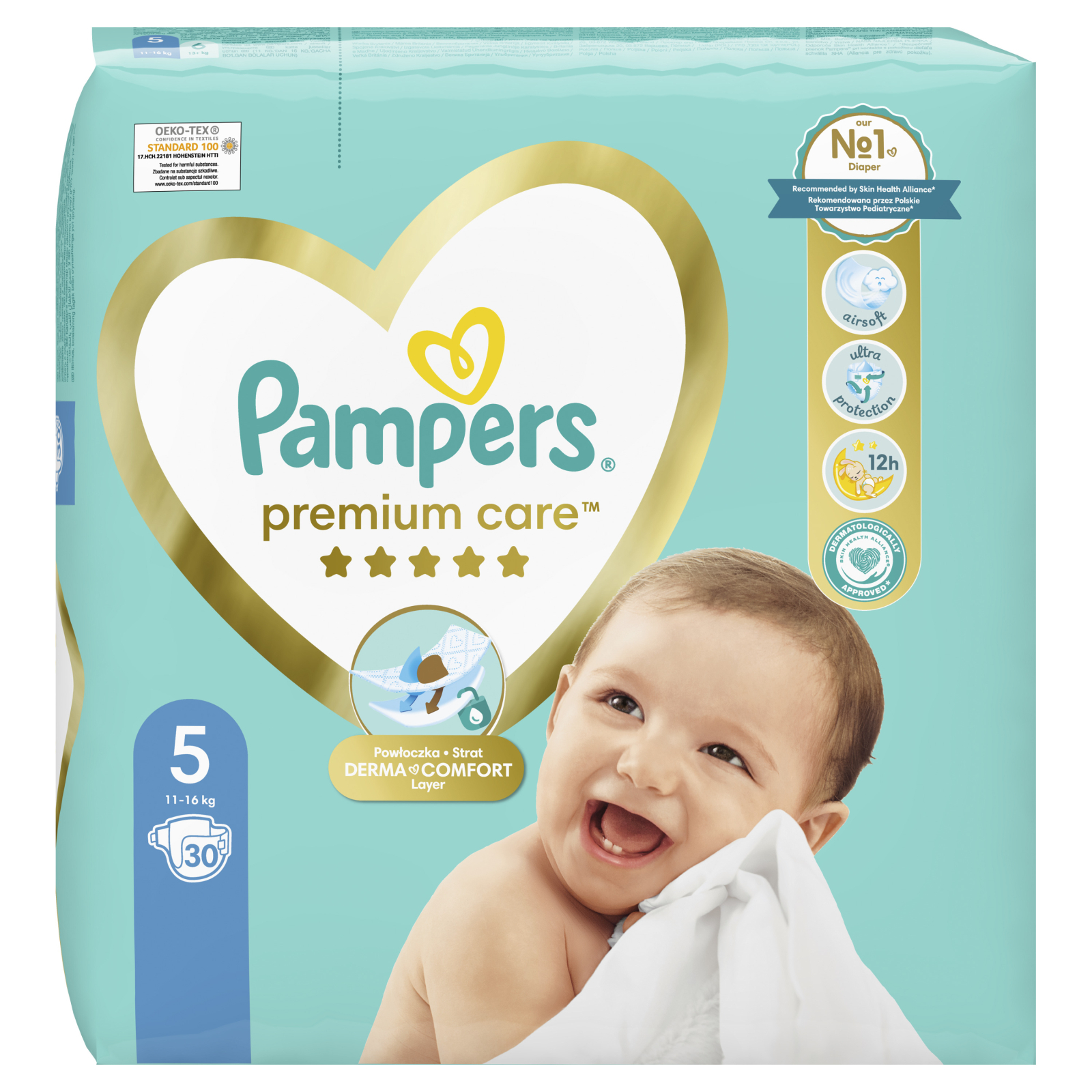 Підгузки Pampers Premium Care Junior Розмір 5 (11-16 кг) 30 шт (8001090379399) зображення 2
