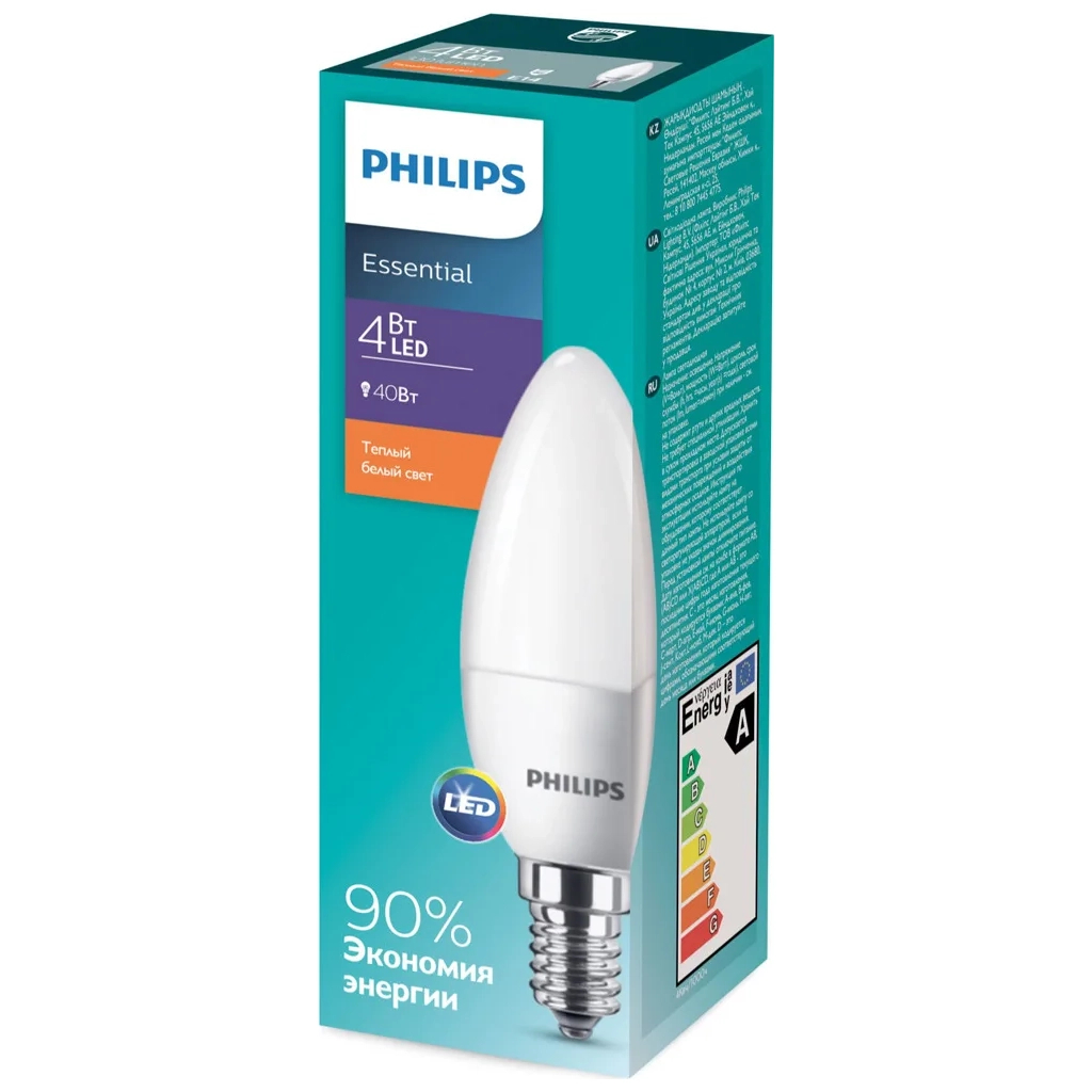 Лампочка Philips ESSLEDCandle 4-40W E14 827 B35NDFRRCA (929001886107) изображение 2