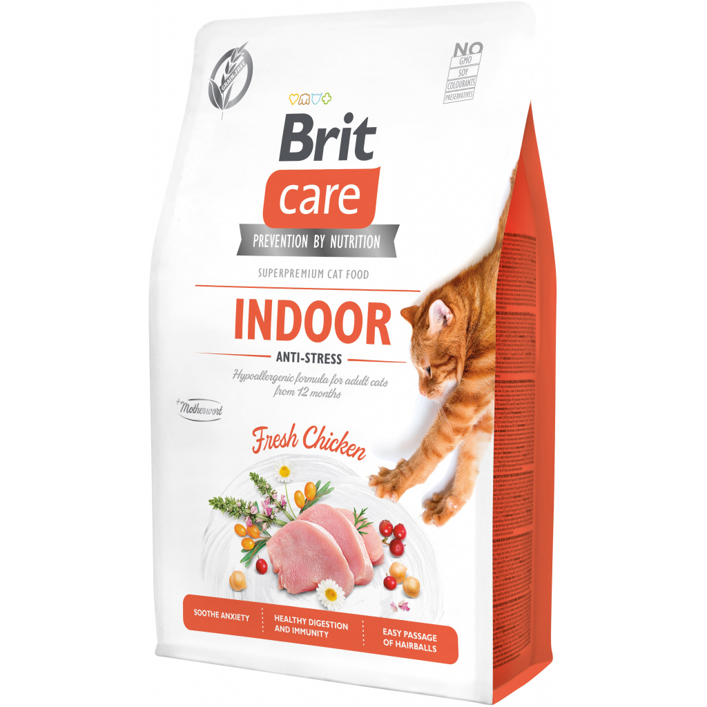 Сухий корм для кішок Brit Care Cat GF Indoor Anti-stress 7 кг (8595602540846)