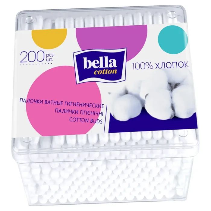 Ватные палочки Bella Cotton 200 шт. (5900516400040) изображение 2