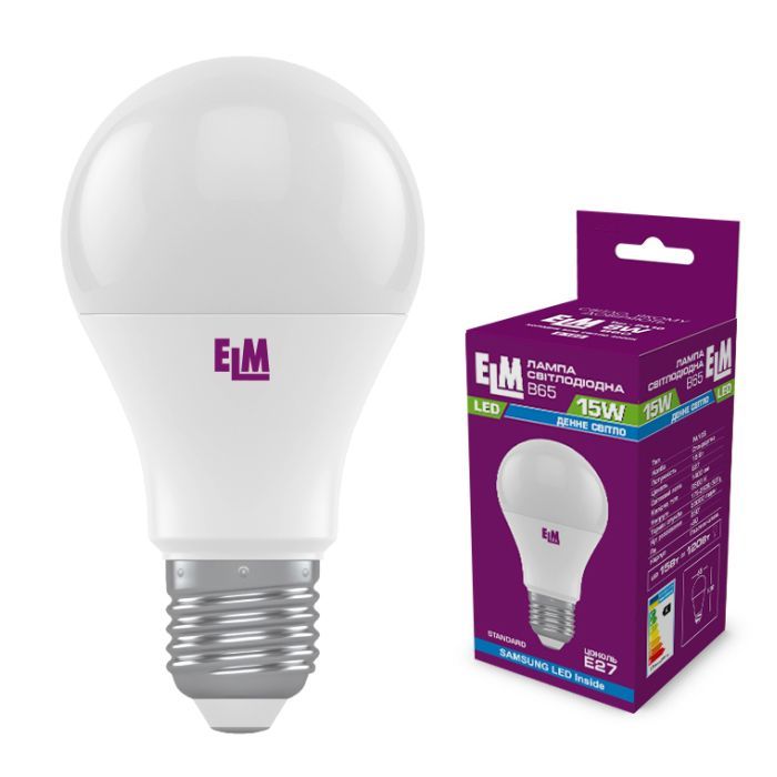 Лампочка ELM B65 15W PA10S E27 6500K (18-0195) зображення 2