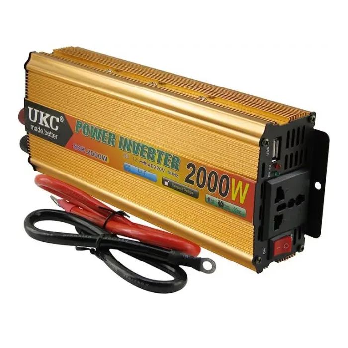 Автомобільний інвертор 12V/220V 2000ВА(1200Вт), approximate sinusoid Voltronic (YT-2000W-CI12V)