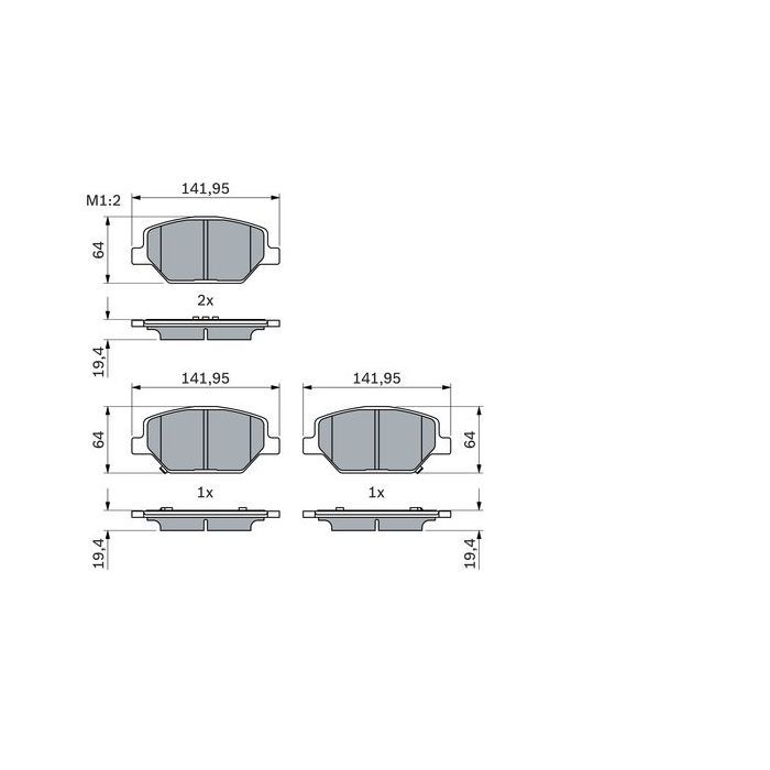 Гальмівні колодки Bosch 0 986 424 869 зображення 3
