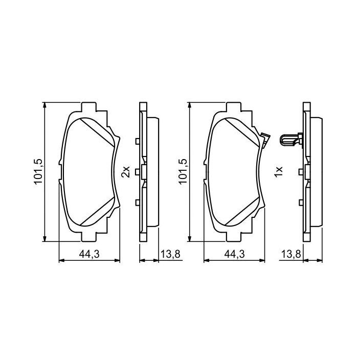 Гальмівні колодки Bosch 0986494803 зображення 2
