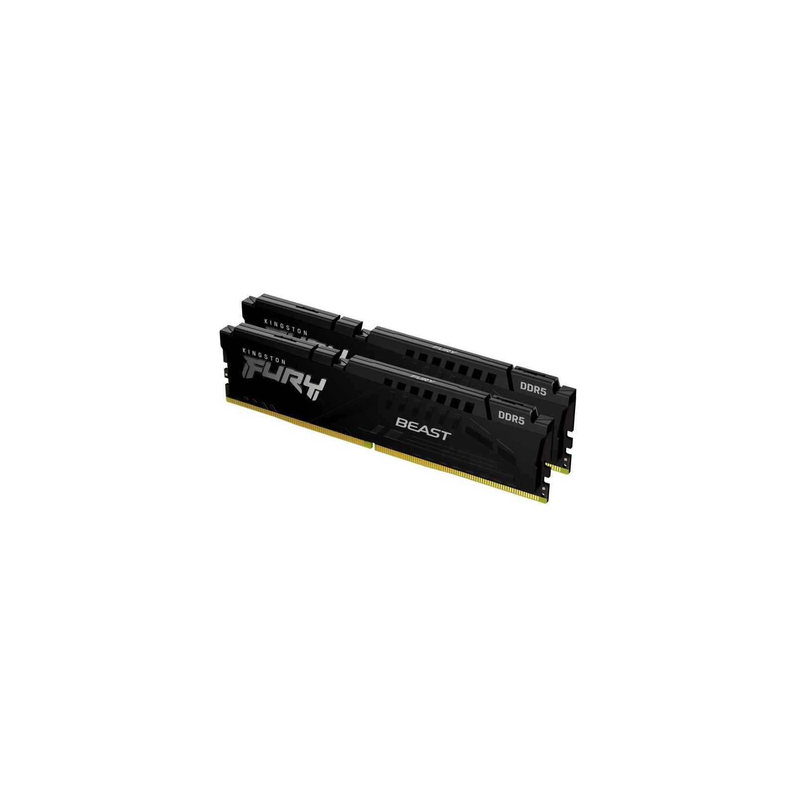 Модуль пам'яті для комп'ютера DDR5 16GB (2x8GB) 4800 MHz Beast Black Kingston Fury (ex.HyperX) (KF548C38BBK2-16) зображення 2