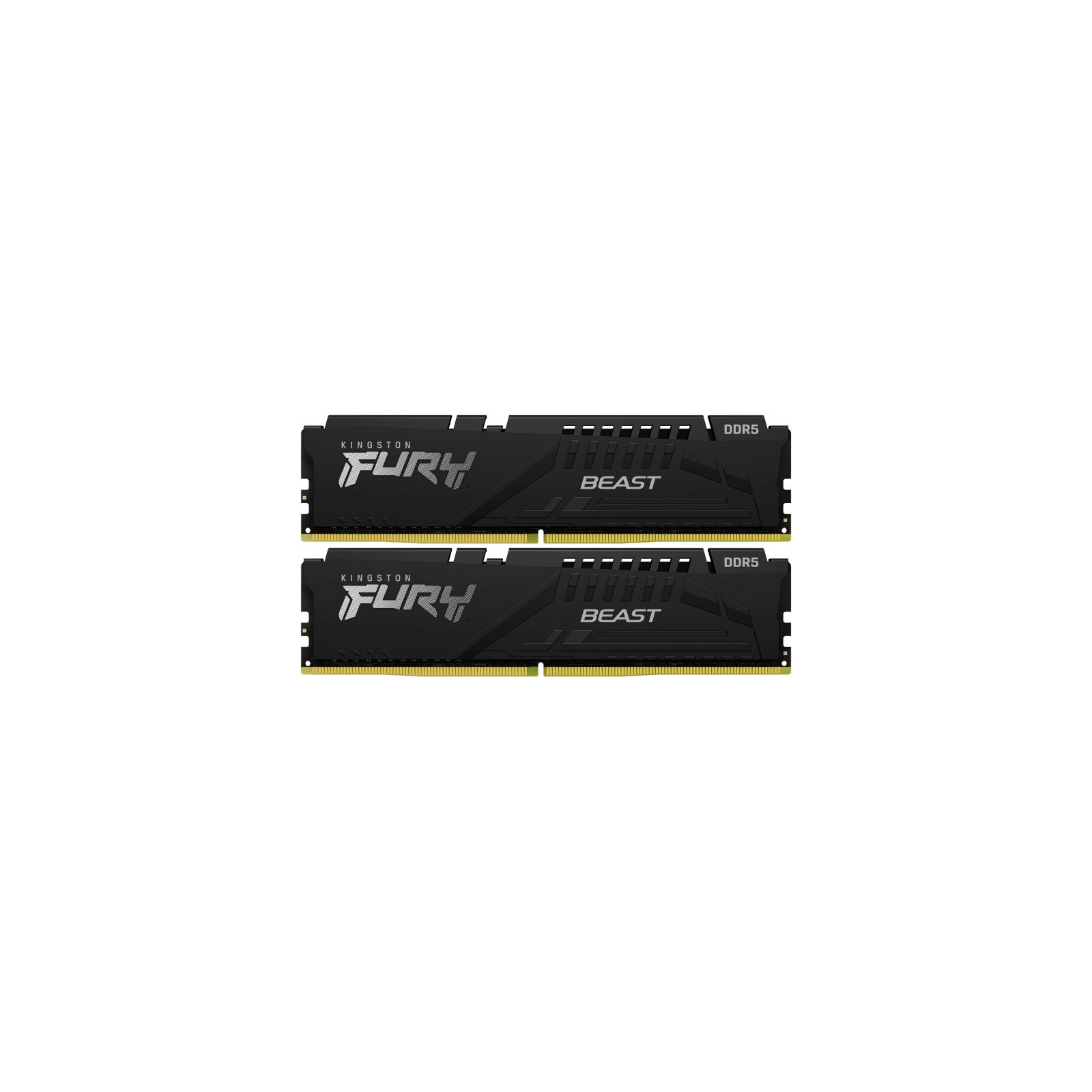 Модуль памяти для компьютера DDR5 32GB (2x16GB) 4800 MHz Beast Black Kingston Fury (ex.HyperX) (KF548C38BBK2-32)