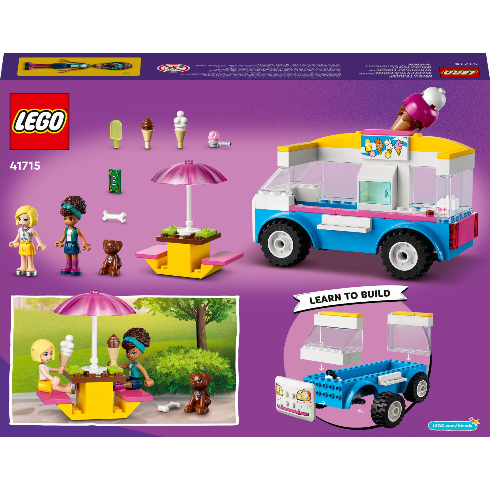 Конструктор LEGO Friends Фургон с мороженым 84 детали (41715) изображение 10