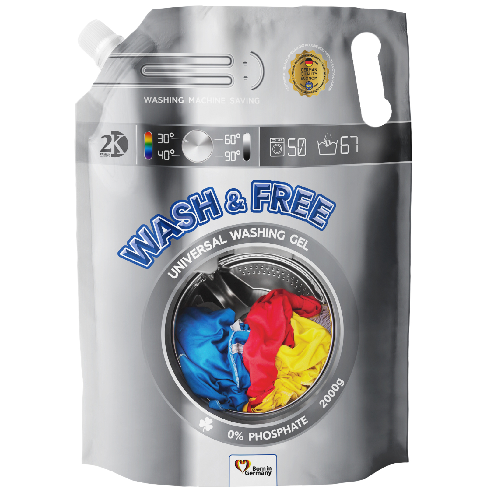 Гель для прання Wash&Free універсальний 2 кг (4260637720733)