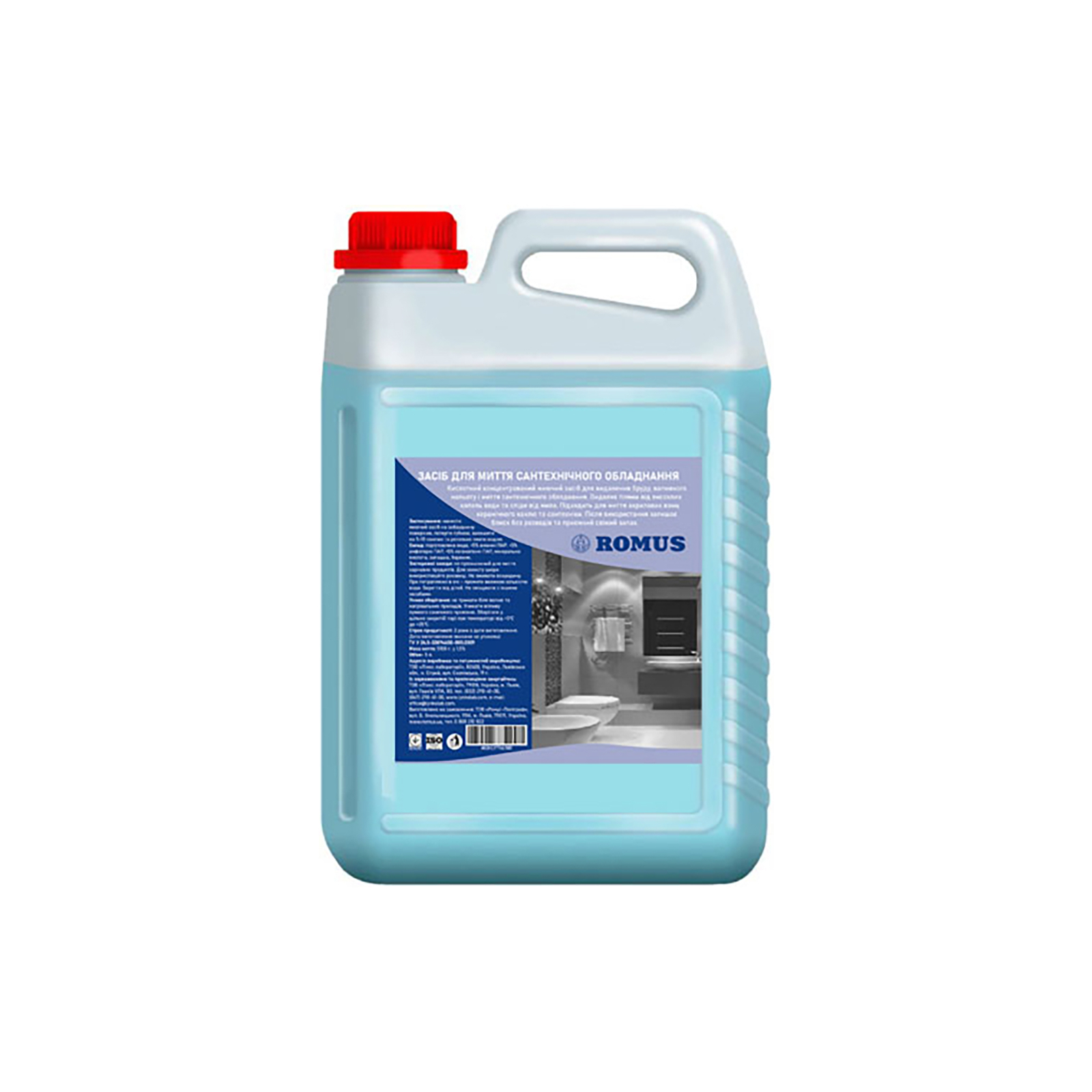 Рідина для чищення ванн Romus для сантехніки 5 л (4820137761385)