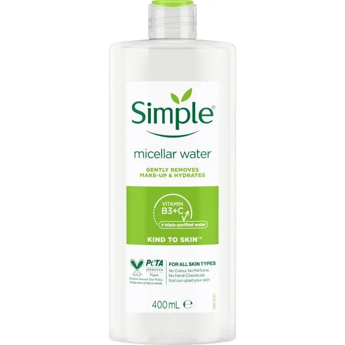 Мицеллярная вода Simple Micellar Water Vitamin B3+C 400 мл (8710908371509)