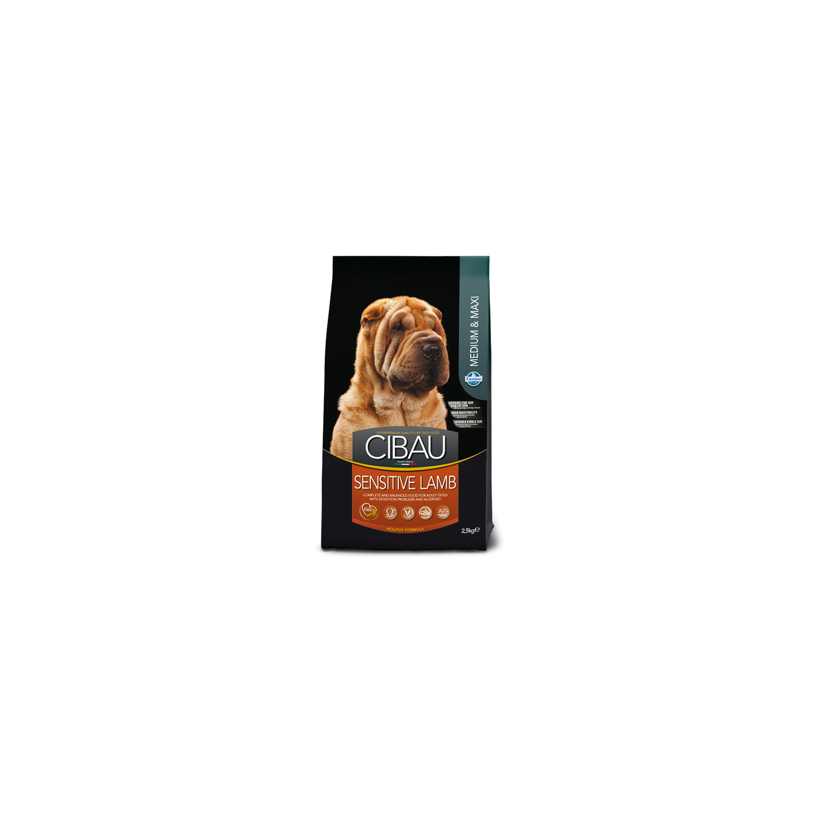 Сухой корм для собак Farmina Cibau Sensitive Adult Medium&Maxi с ягненком 2.5 кг (8010276030979)