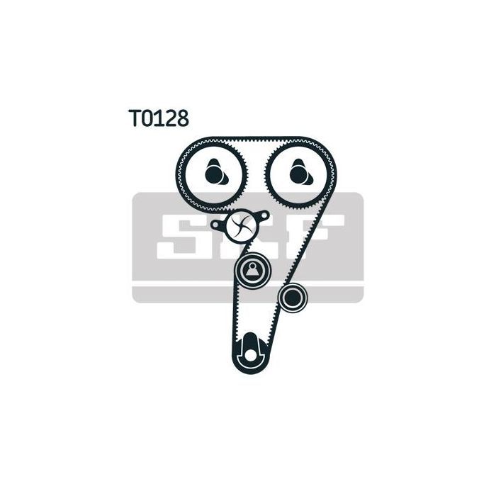 Комплект ремня ГРМ с помпой SKF VKMC 02177 изображение 2