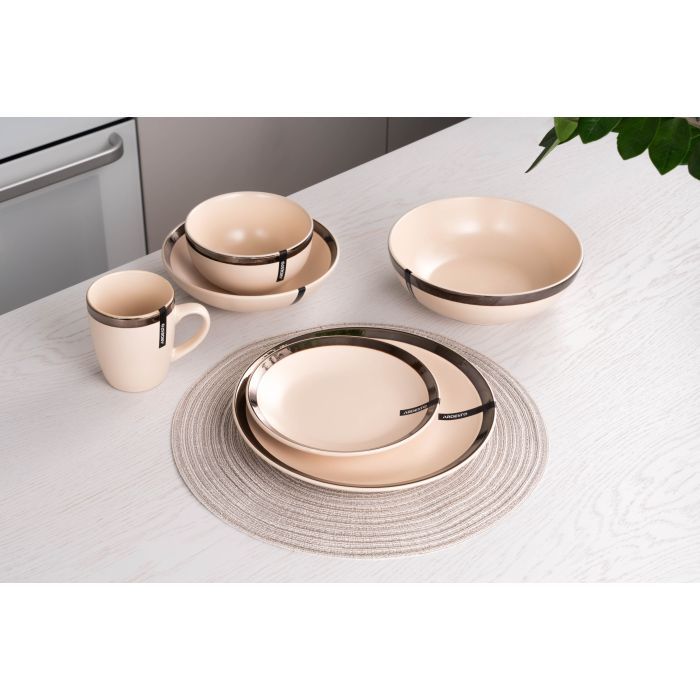 Тарелка Ardesto Liguria Dinner 26 см Cream (AR2926LCC) изображение 4