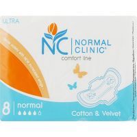 Гигиенические прокладки Normal Clinic Ultra Cotton & Velvet Normal 8 шт. (3800213302888)