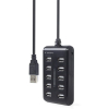 Концентратор Gembird USB 2.0 10 ports black (UHB-U2P10P-01) изображение 3