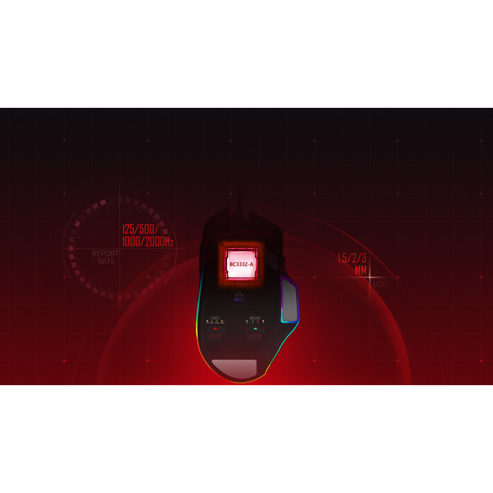 Мишка A4Tech Bloody W95 Max RGB Activated USB Sports Red (Bloody W95 Max Sports Red) зображення 6