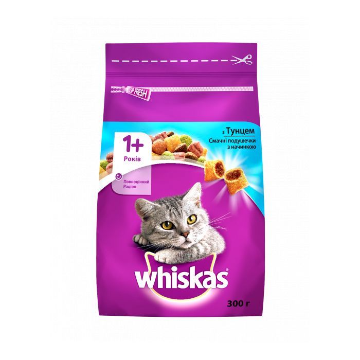 Сухой корм для кошек Whiskas с тунцем 300 г (5900951304255/5900951014093)