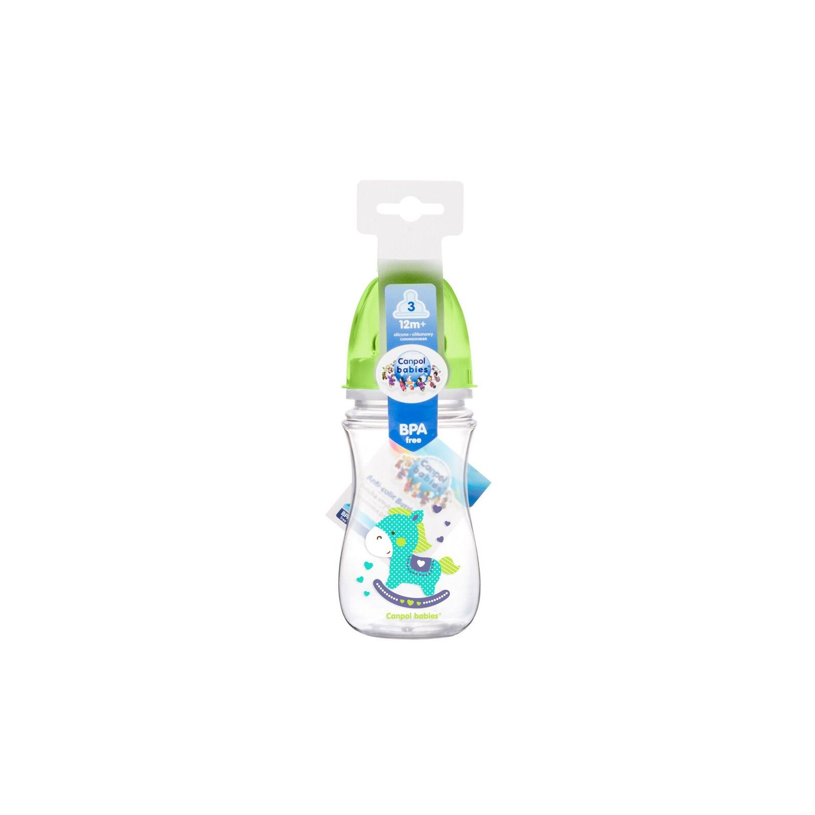 Бутылочка для кормления Canpol babies Easystart Цветные зверьки 240 мл Бирюзовая (35/206) изображение 2