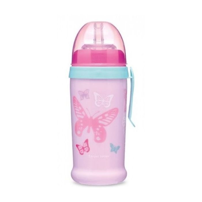 Поильник-непроливайка Canpol babies Butterfly Розовый 350 мл (56/515_pin)