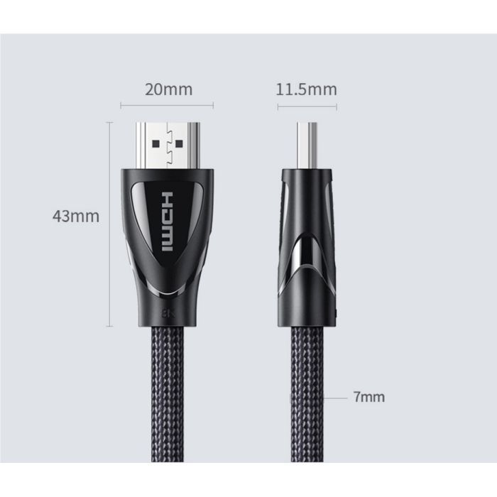 Кабель мультимедийный HDMI to HDMI 1.0m V2.1 HD140 Ugreen (80401) изображение 4