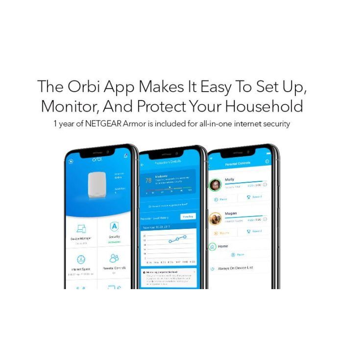Маршрутизатор Netgear Orbi RBK762S (RBK762S-100EUS) изображение 4